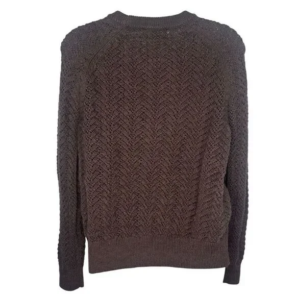 Aritzia Wilfred Arbor Merino Wool Sweater Womens Small Rich Mocha Brown - Picture 2 of 12